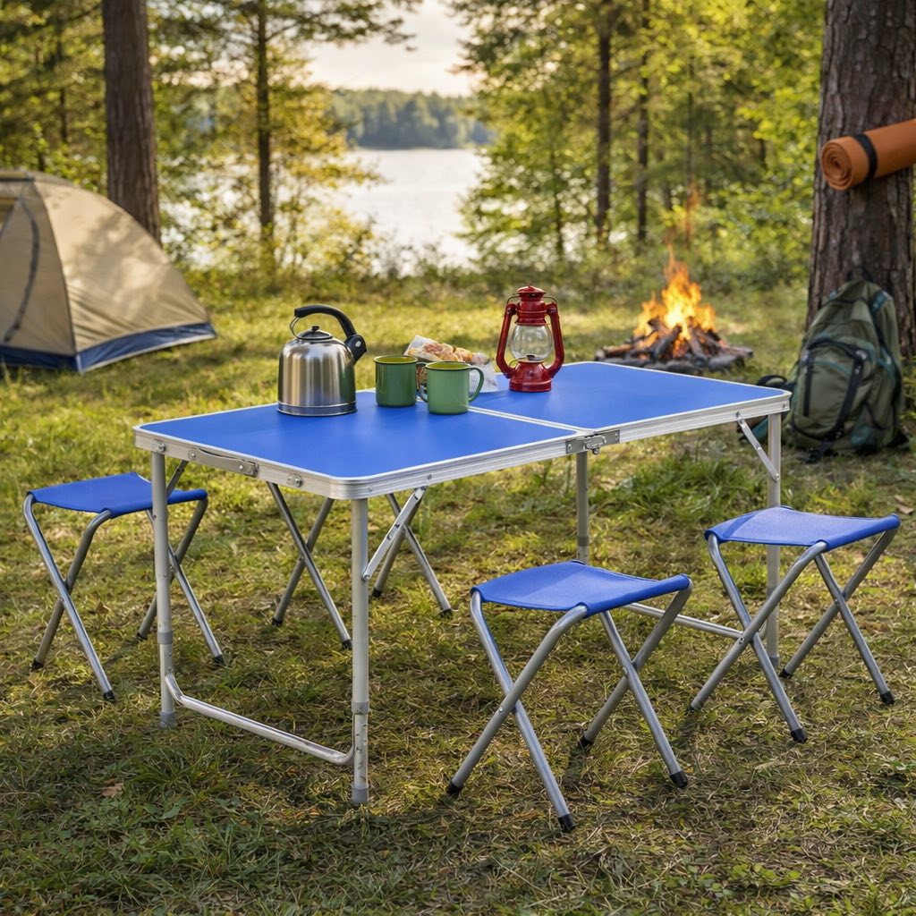 Kamp sto u koferu + 4 stolice