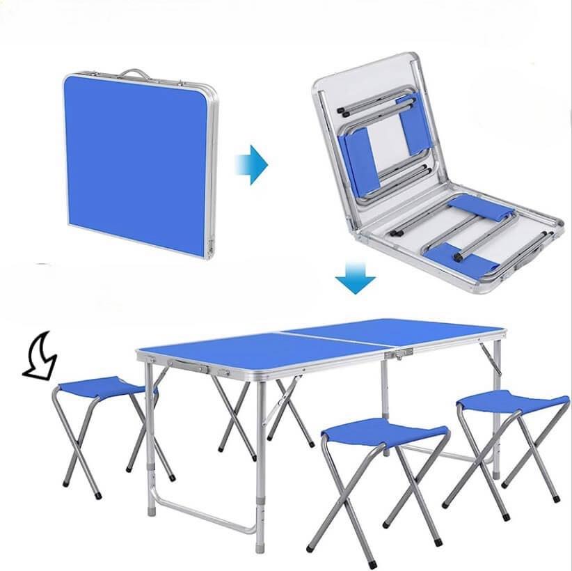 Kamp sto u koferu + 4 stolice