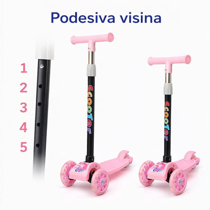 Dječiji trotinet rotomobil sa svijetlećim točkićima